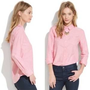 Madewell Oxford Buttonup Shirt XS Pink